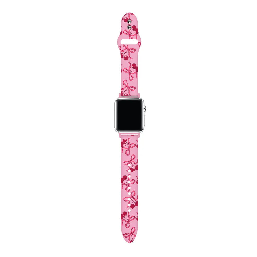 2-Pack Beaded + Cherry Silicone Bands for Smartwatch