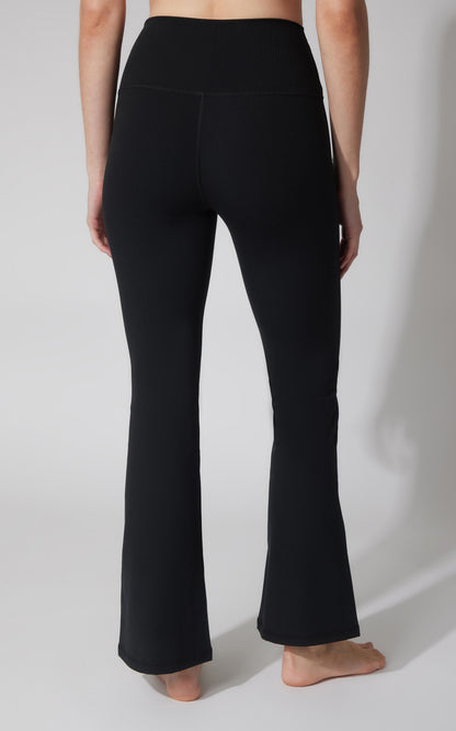 Felix Ribbed Elastic Free Waist 7/8 Flare Leg Pant