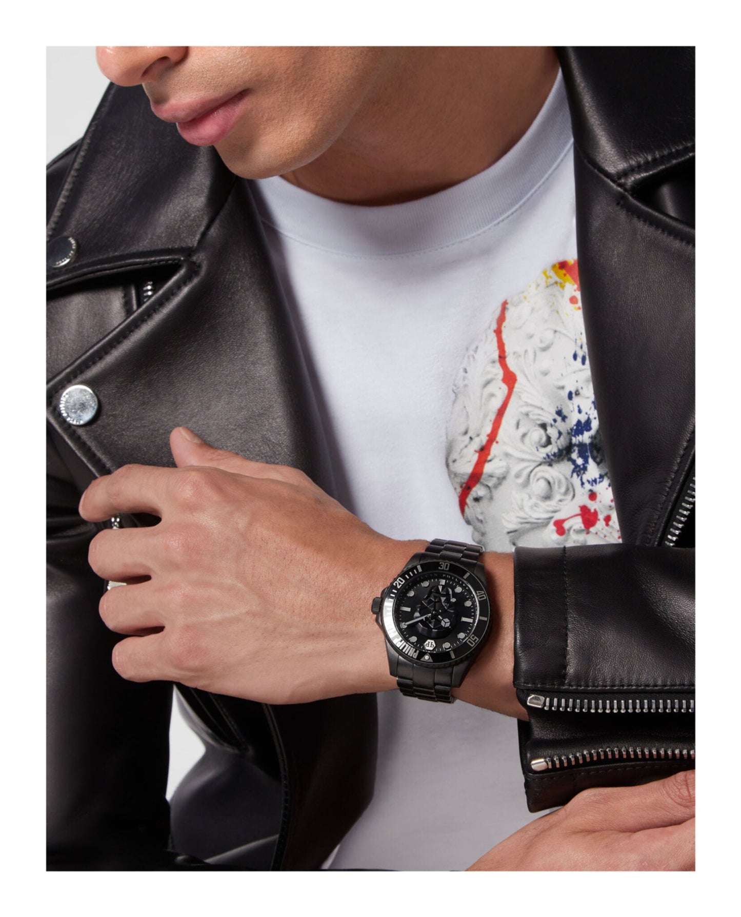 Philipp Plein  the $Kull Diver Bracelet Watch