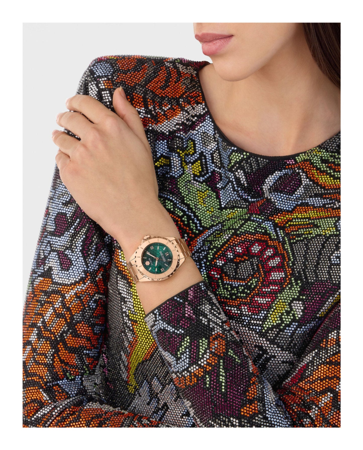 Philipp Plein the $Kull Spikes Crystal Watch