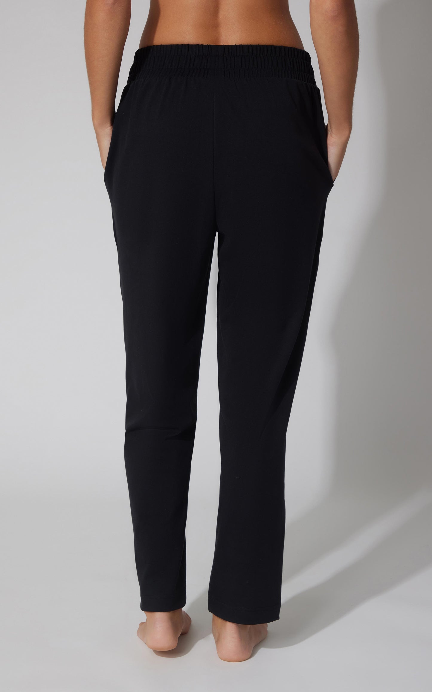 Lux Straight Leg Pant w Elastic Waist- Our Cafe Story