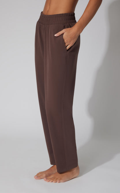 Lux Straight Leg Pant w Elastic Waist- Our Cafe Story
