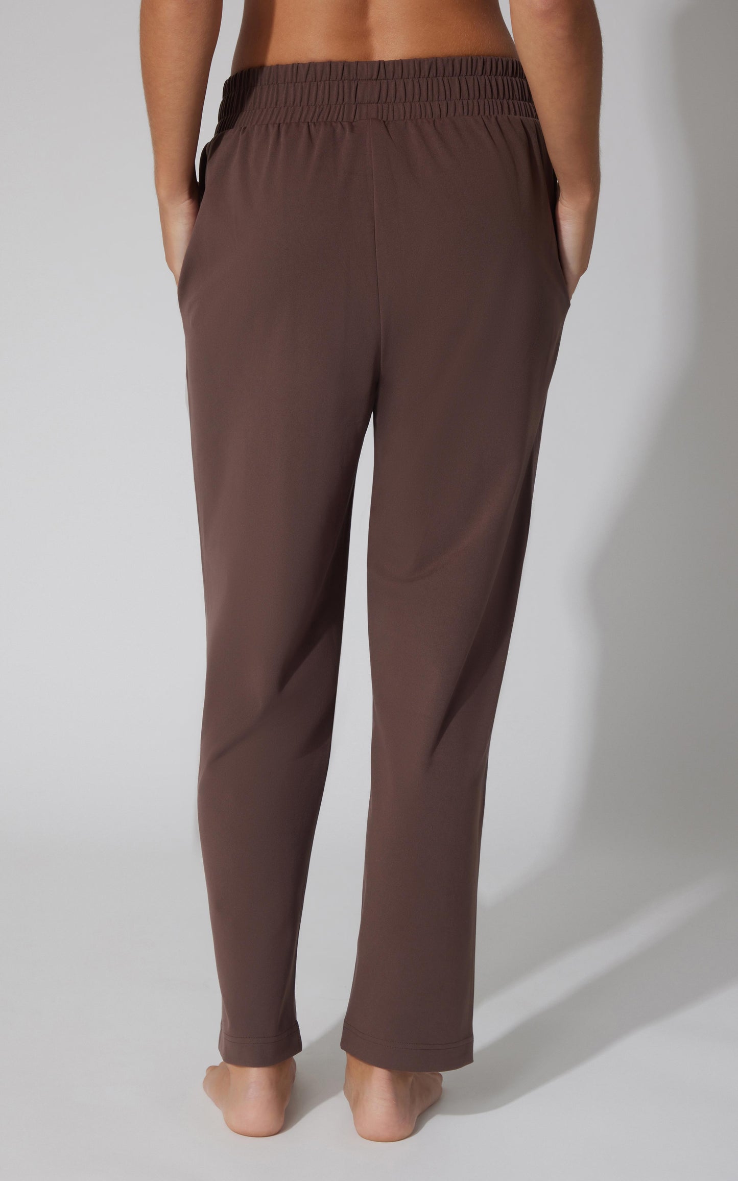 Lux Straight Leg Pant w Elastic Waist- Our Cafe Story
