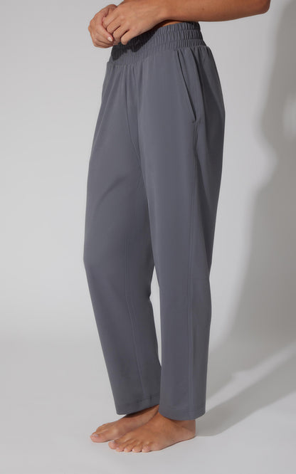 Lux Straight Leg Pant w Elastic Waist- Our Cafe Story