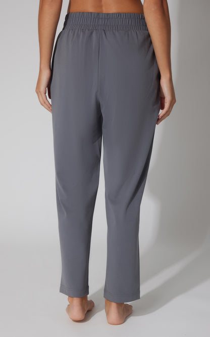 Lux Straight Leg Pant w Elastic Waist- Our Cafe Story