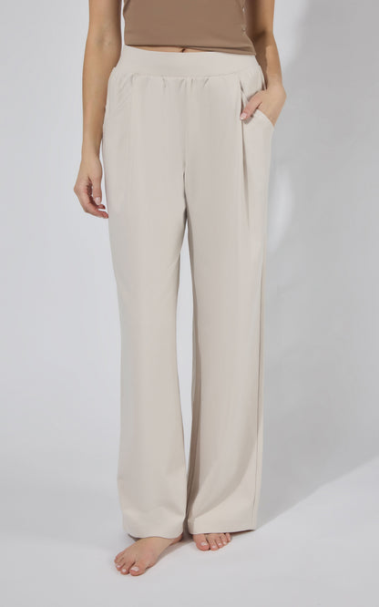 Lux Park Ave Wide Leg Pleated Pant W/ Side Pockets