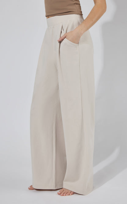 Lux Park Ave Wide Leg Pleated Pant W/ Side Pockets