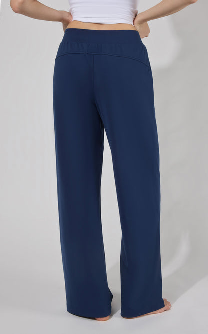 Lux Park Ave Wide Leg Pleated Pant W/ Side Pockets