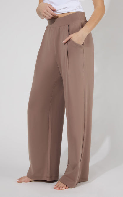 Lux Park Ave Wide Leg Pleated Pant W/ Side Pockets