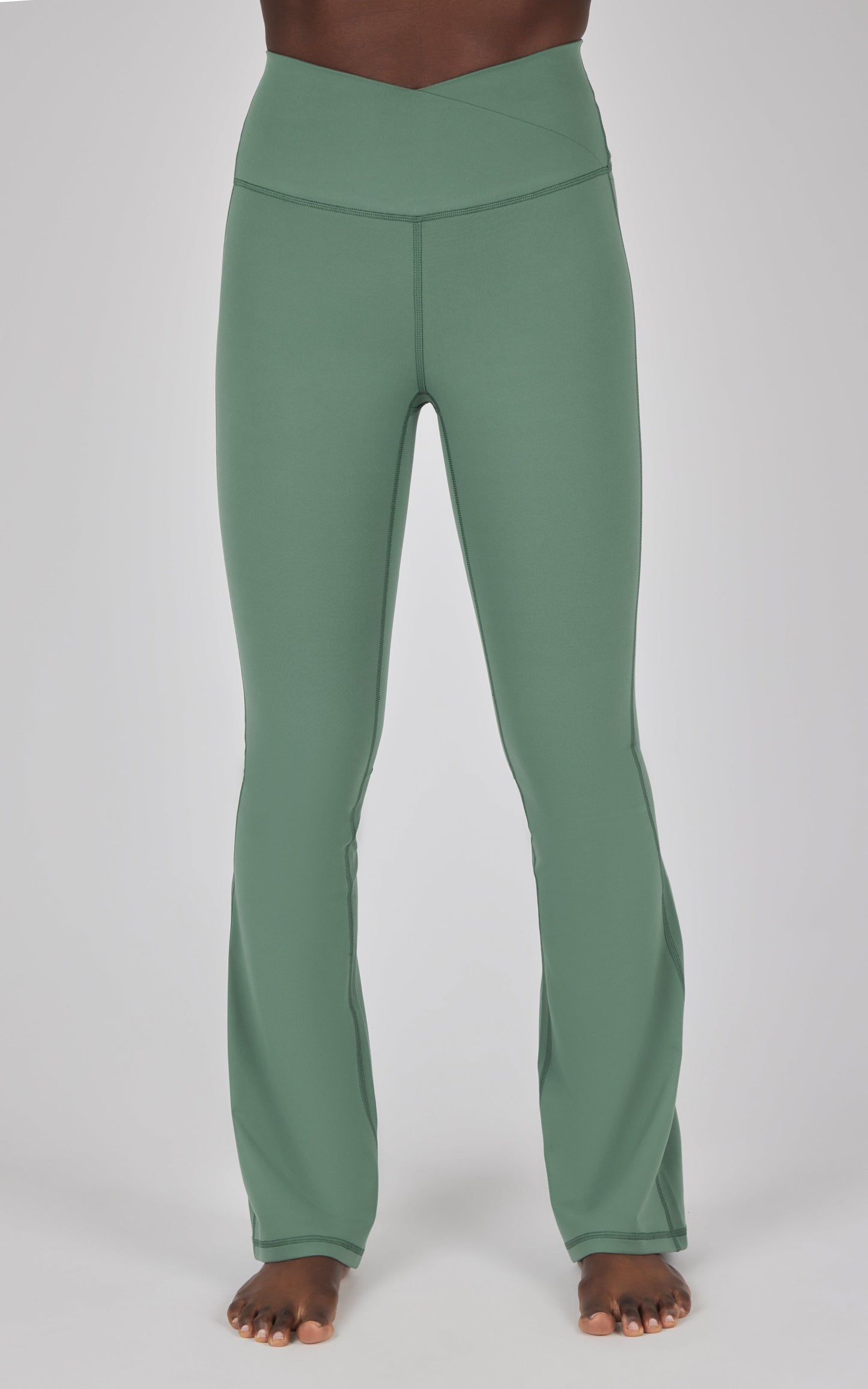 Lux Madison Crossover Elastic Free Waist 31 1/2 inch Flare Leg Pant