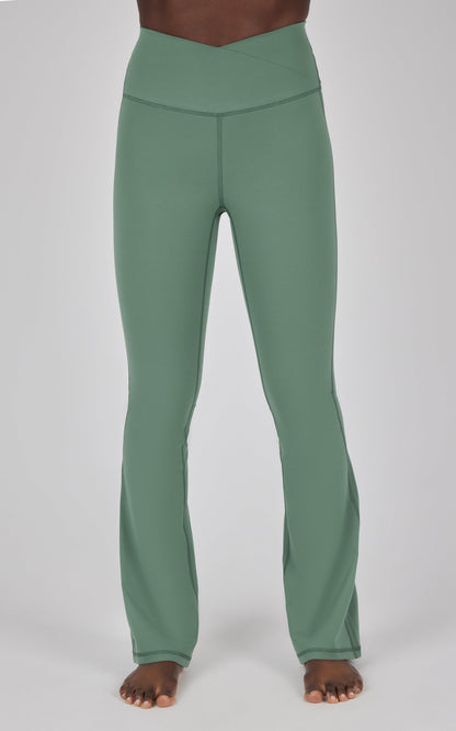 Lux Madison Crossover Elastic Free Waist 31 1/2 inch Flare Leg Pant