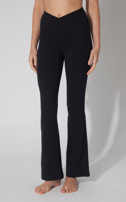 Lux Madison Crossover Elastic Free Waist 31 1/2 inch Flare Leg Pant