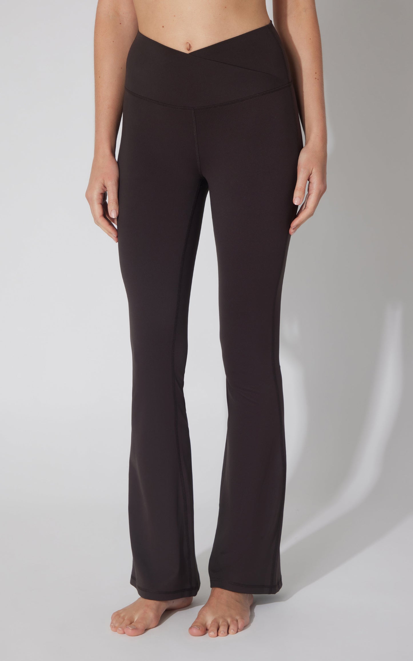 Lux Madison Crossover Elastic Free Waist 31 1/2 inch Flare Leg Pant