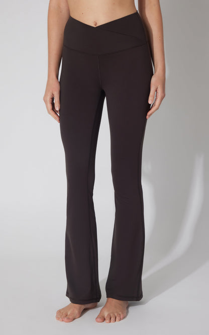 Lux Madison Crossover Elastic Free Waist 31 1/2 inch Flare Leg Pant