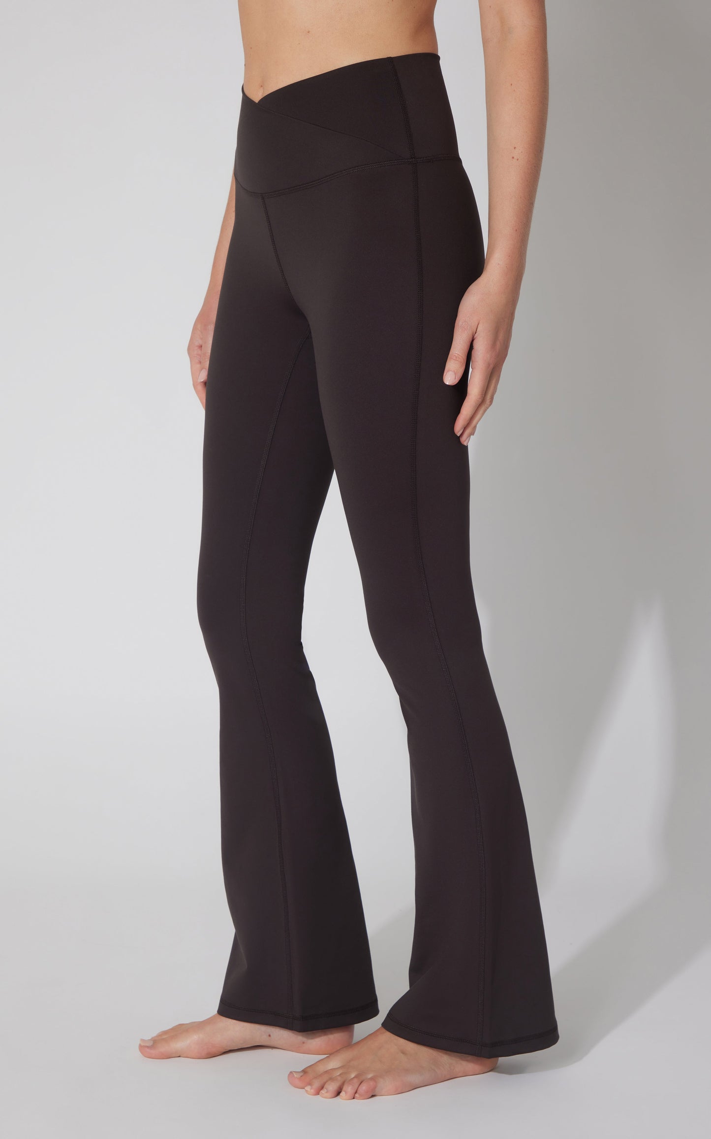 Lux Madison Crossover Elastic Free Waist 31 1/2 inch Flare Leg Pant