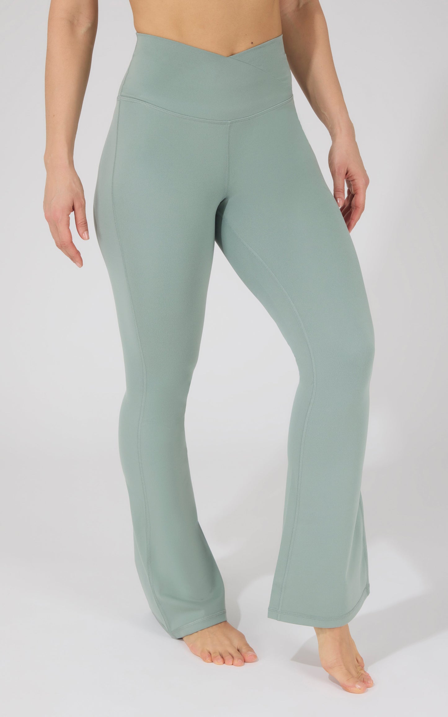 Lux Madison Crossover Elastic Free Waist 31 1/2 inch Flare Leg Pant
