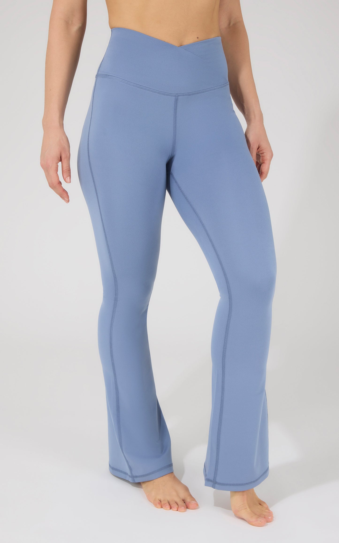 Lux Madison Crossover Elastic Free Waist 31 1/2 inch Flare Leg Pant