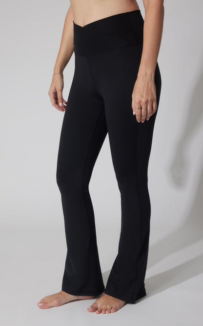 Lux Madison Crossover Waist 7/8 Flared Leg - Our Cafe Story