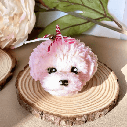 Sculpted soy wax puppy candle for home or gifts