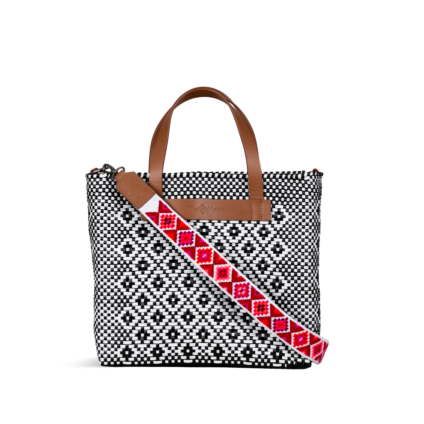 Panda Large Woven Crossbody Bag