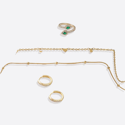 Mint & Lily Pave Huggie Hoop Earrings