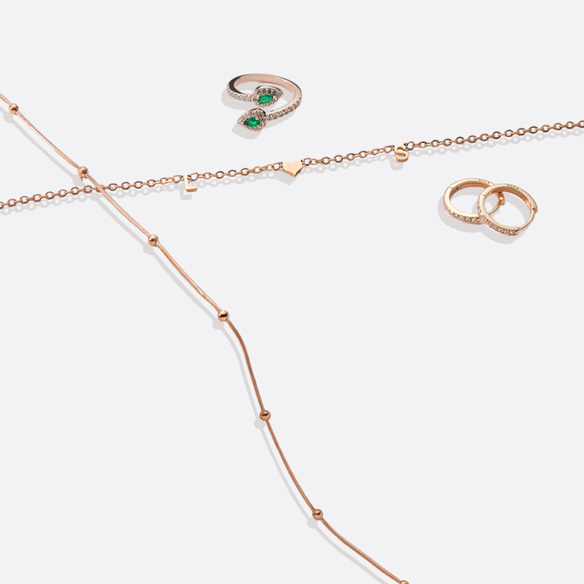 Mint & Lily Pave Huggie Hoop Earrings