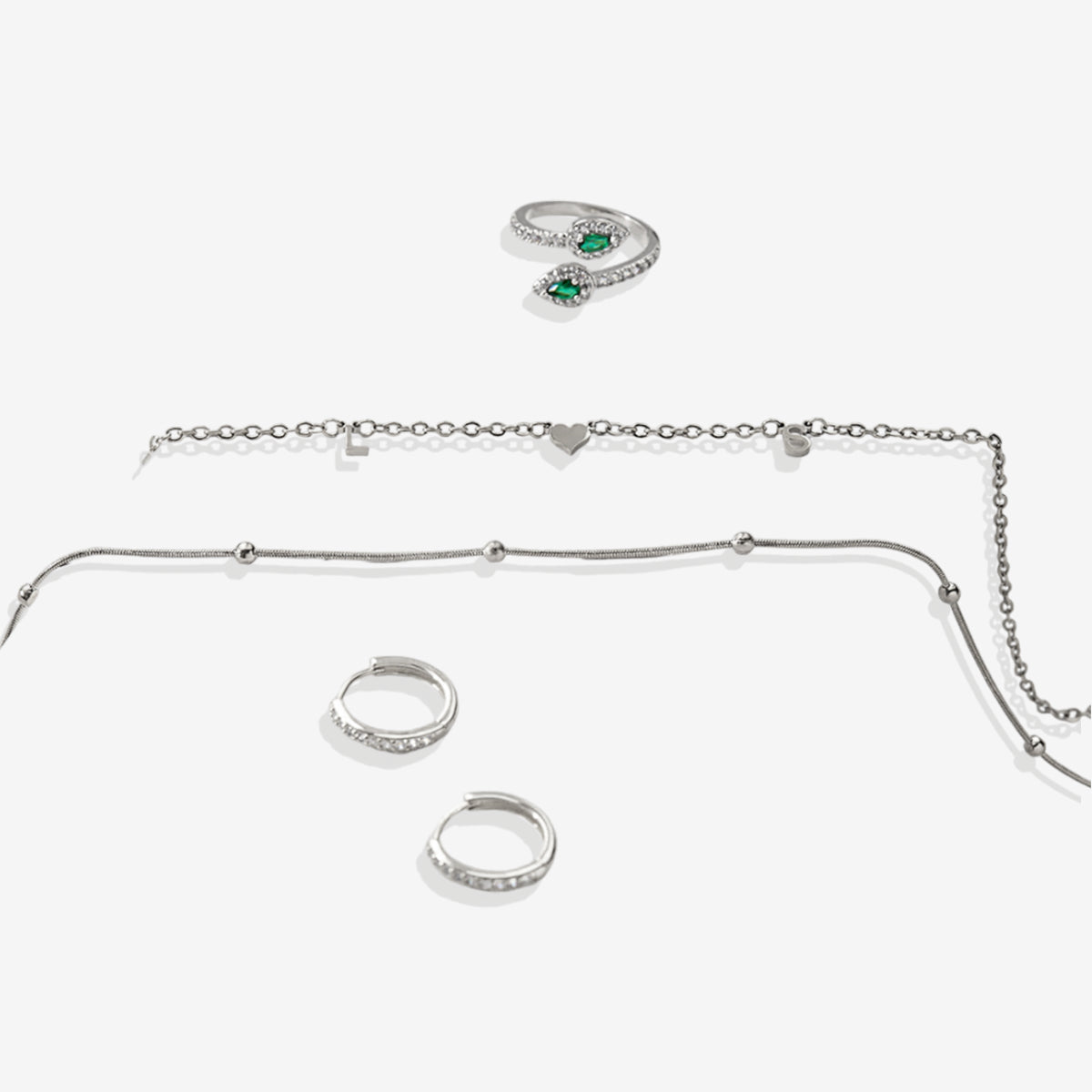 Mint & Lily Pave Huggie Hoop Earrings