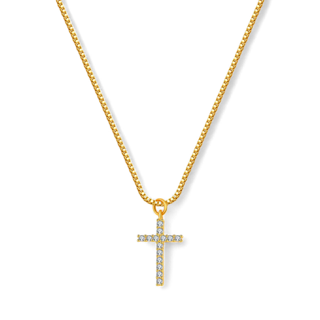 Mint & Lily Pave Cross Necklace