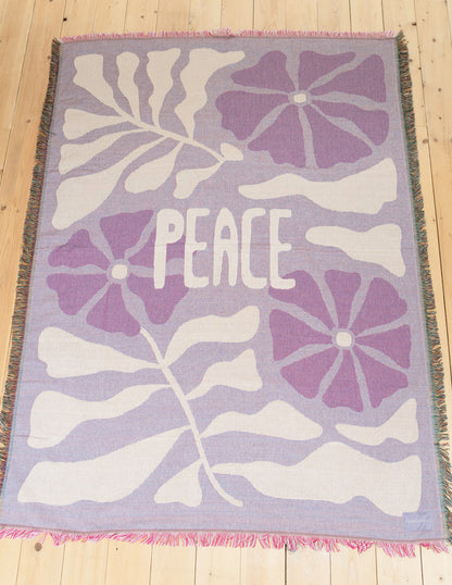 Elevated Faith Peace Throw Blanket