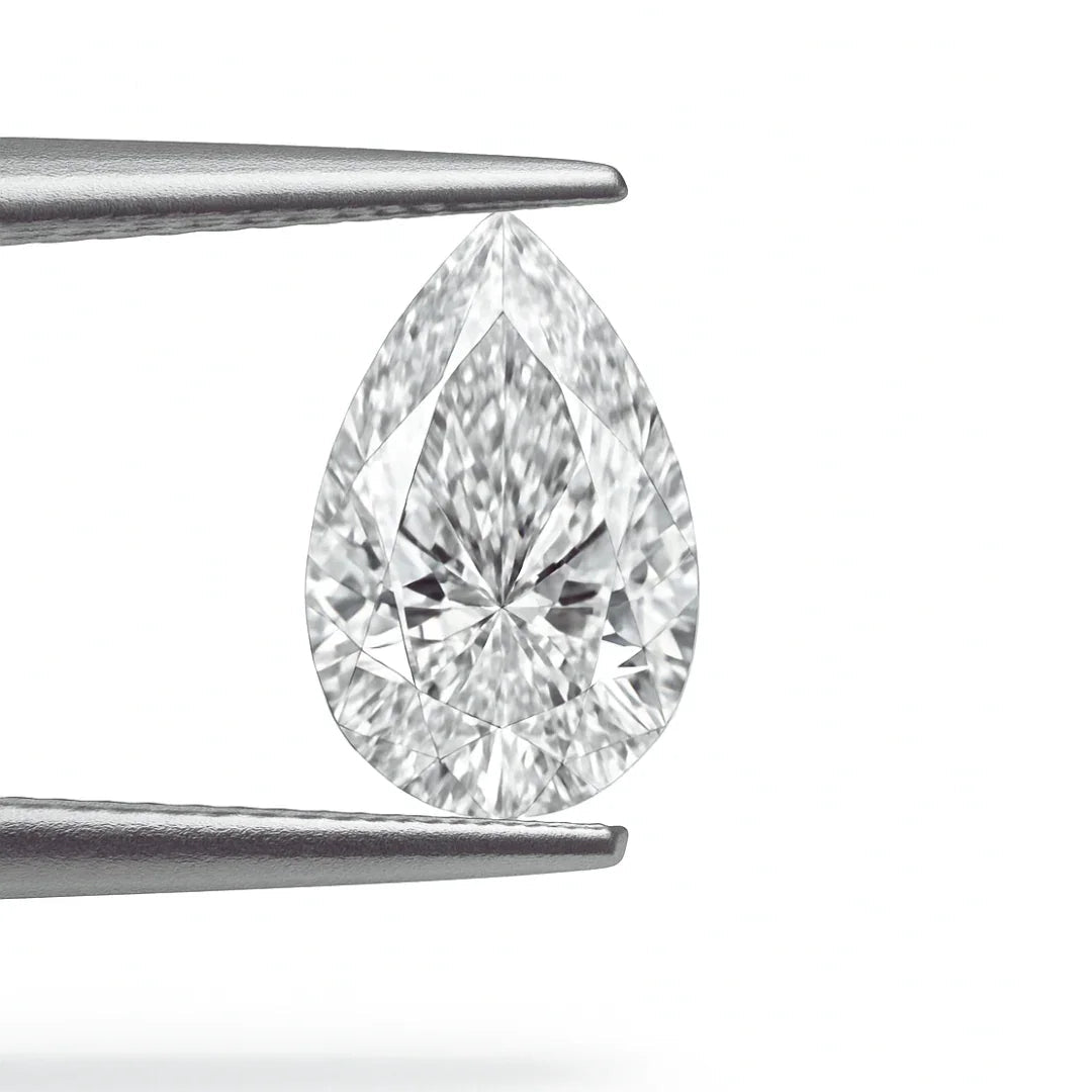 Pear Shaped Loose Lab Grown Diamond Stone VVS2 IGI Certified