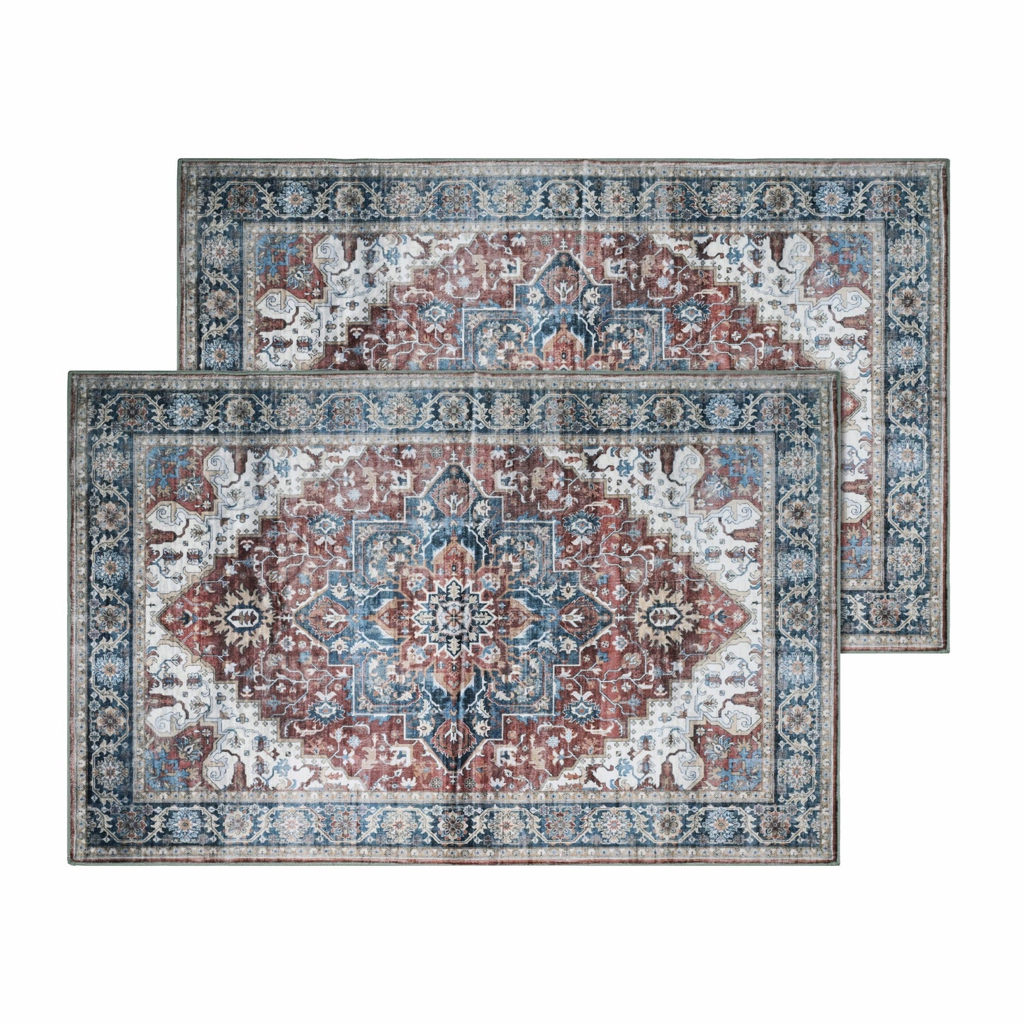 Kathy Ireland Soft Brushed Flannel Washable Rug With Latex Back