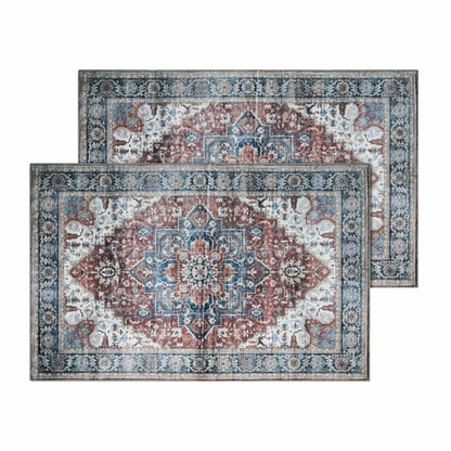 Kathy Ireland Soft Brushed Flannel Washable Rug With Latex Back