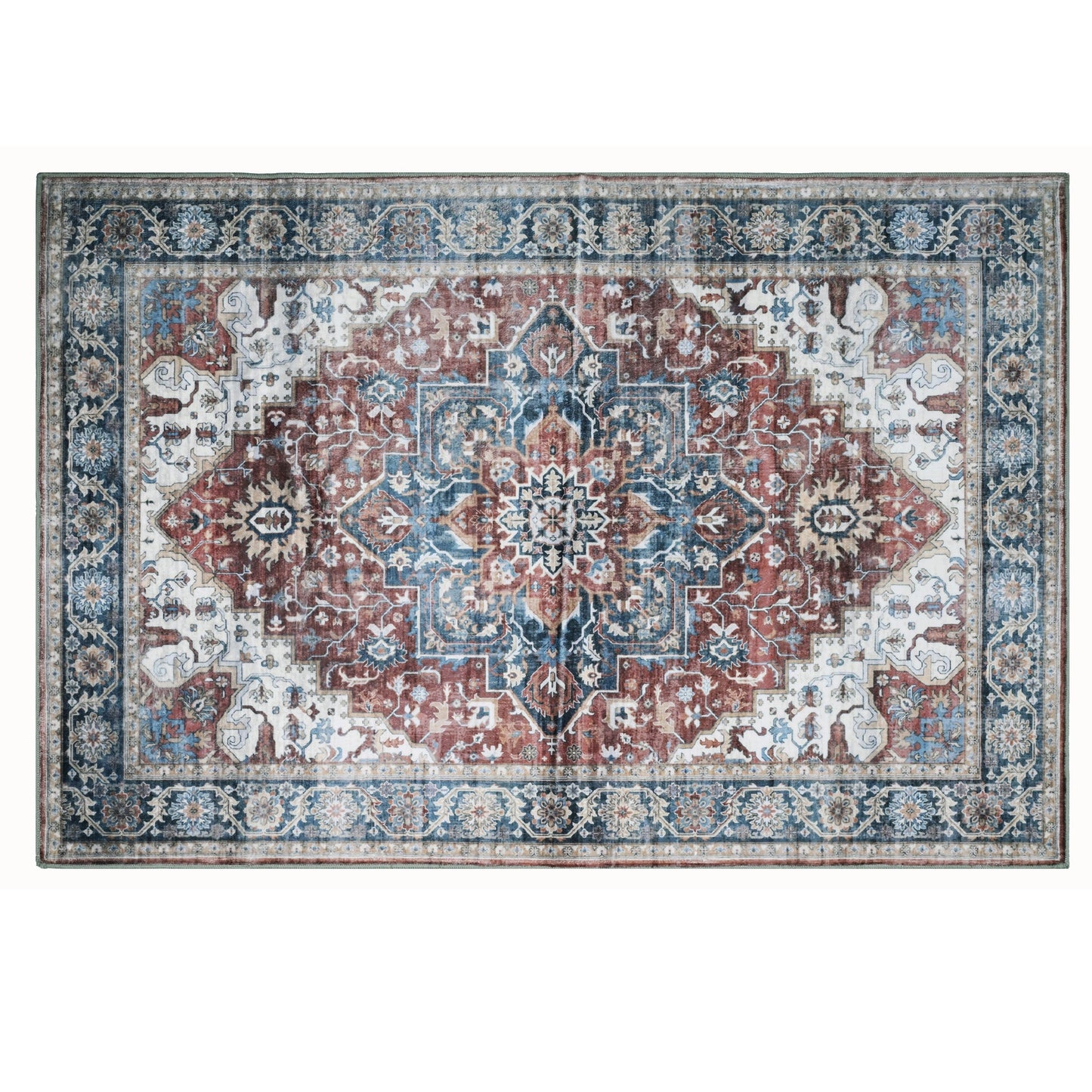 Kathy Ireland Soft Brushed Flannel Washable Rug With Latex Back