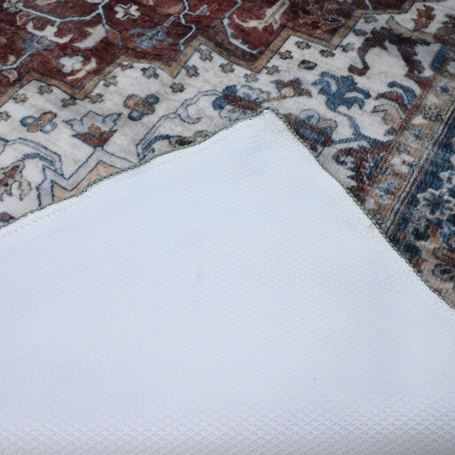 Bibb Home Washable Flannel Printed Area Rug With Latex Back 5x7 Ft