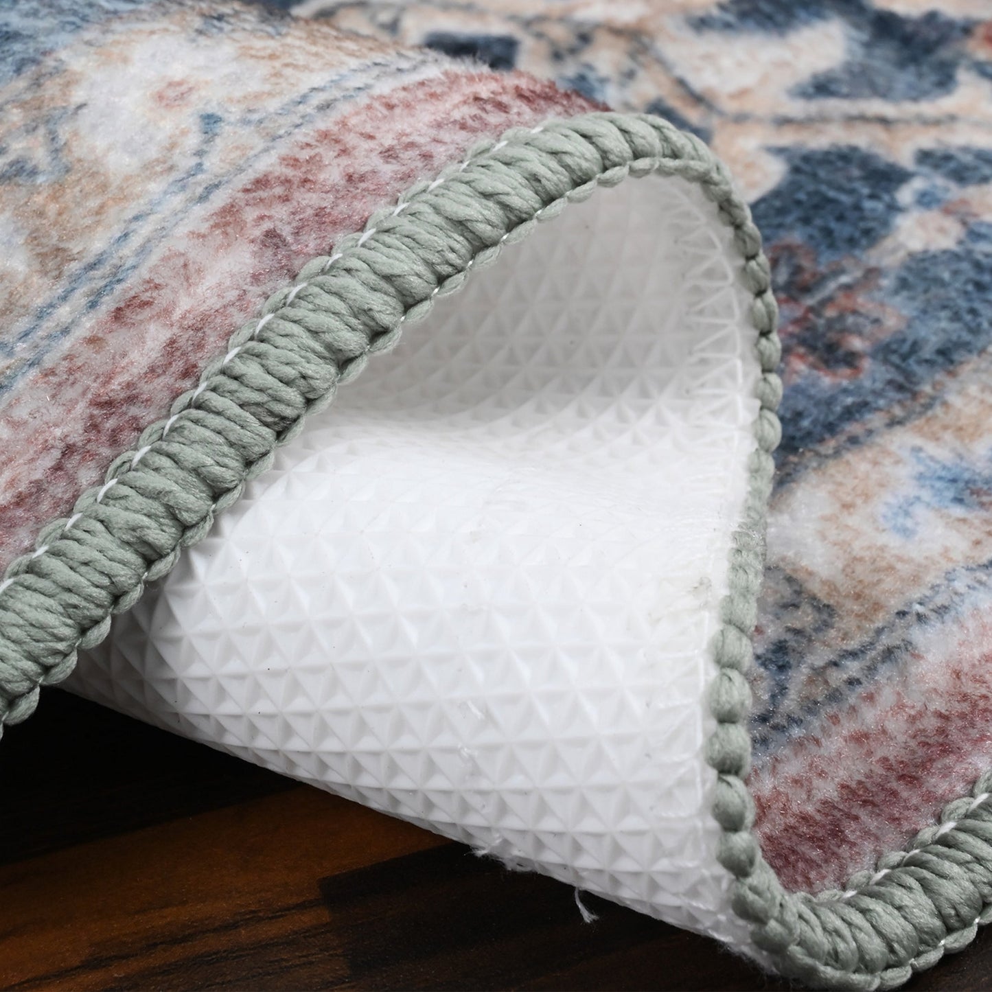 Bibb Home Washable Flannel Printed Accent Rug With Latex Back 1-2-Pack 20x30