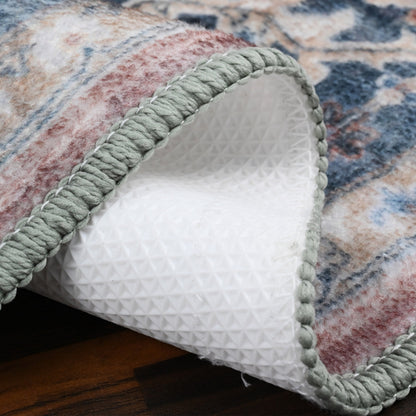 Bibb Home Washable Flannel Printed Accent Rug With Latex Back 1-2 Pack  24x36
