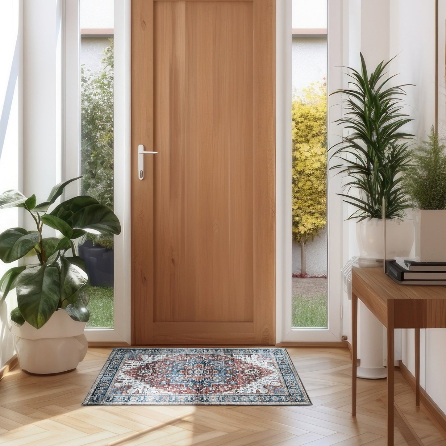 Kathy Ireland Soft Brushed Flannel Washable Rug With Latex Back
