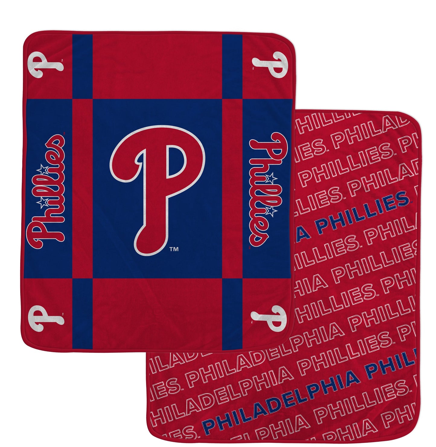 Philadelphia Phillies MLB Reverse Block 60" X 70" Double-Sided Plush Blanket