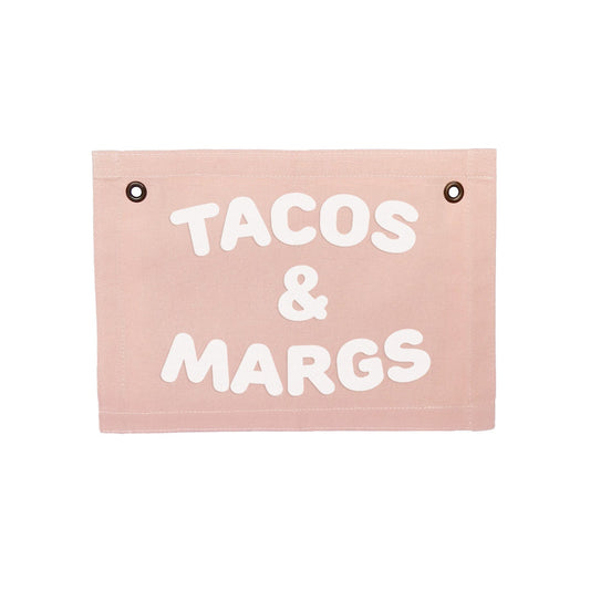 Frankie Jean Tacos & Margs Small Canvas Flag