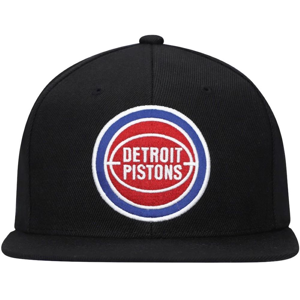 Men's Mitchell & Ness NBA Satin Under Snapback Hwc Pistons - Black