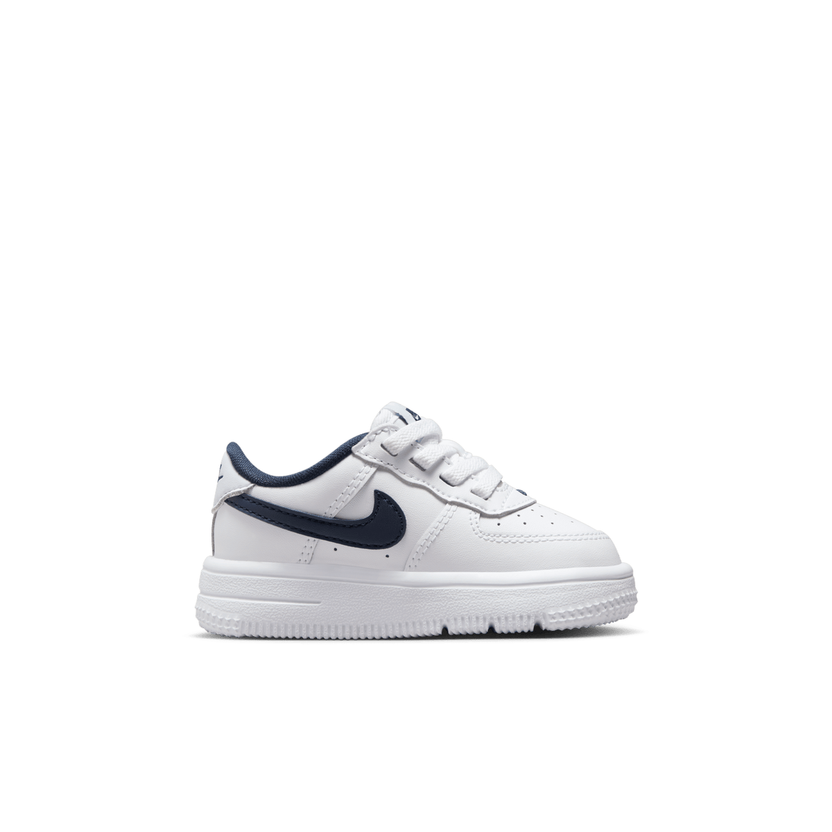 Nike Force 1 Low EasyOn Toddlers' (TD) Sneakers — White/Midnight Navy Leather Low-Top