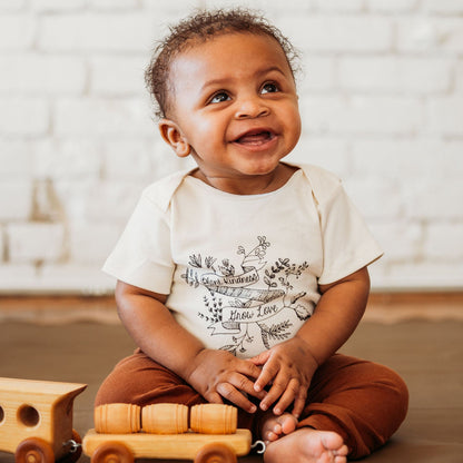 Tenth & Pine Plant Kindness Grow Love Organic Cotton Baby Bodysuit