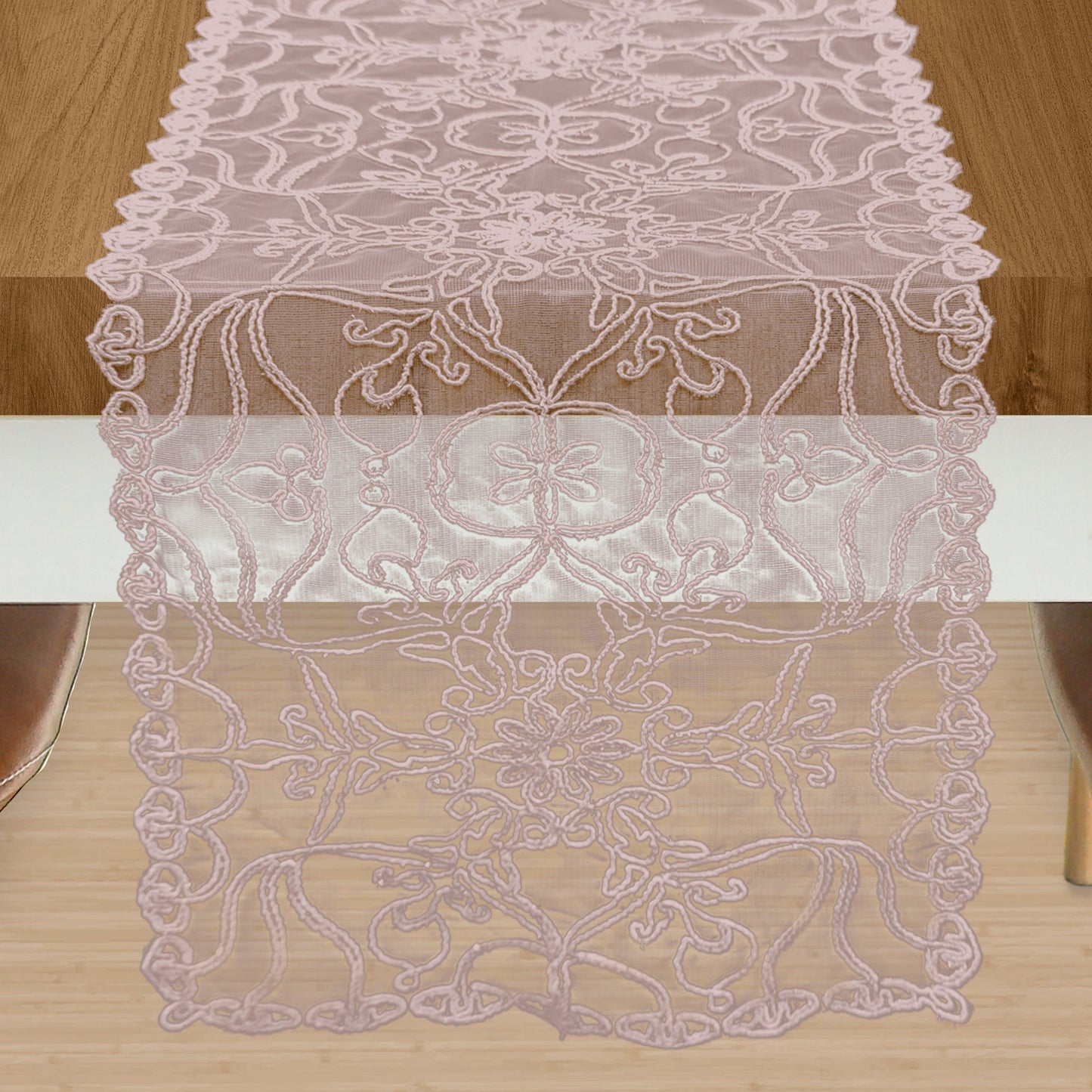 Elegant Comfort Embroidery Ingrid Table Runner