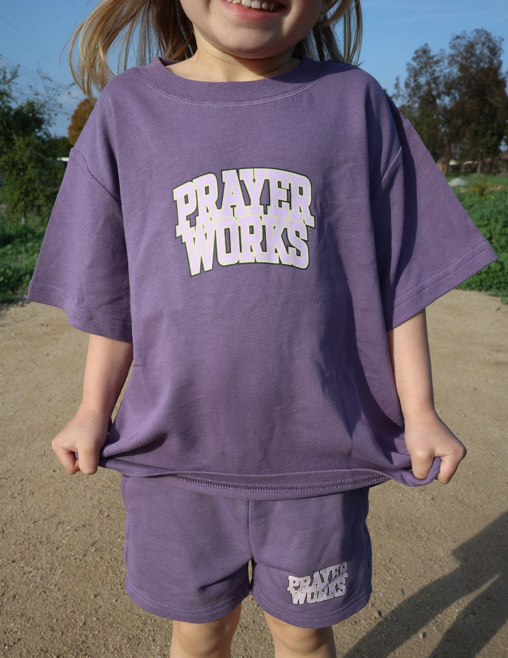 Elevated Faith Prayer Works Kids Tee