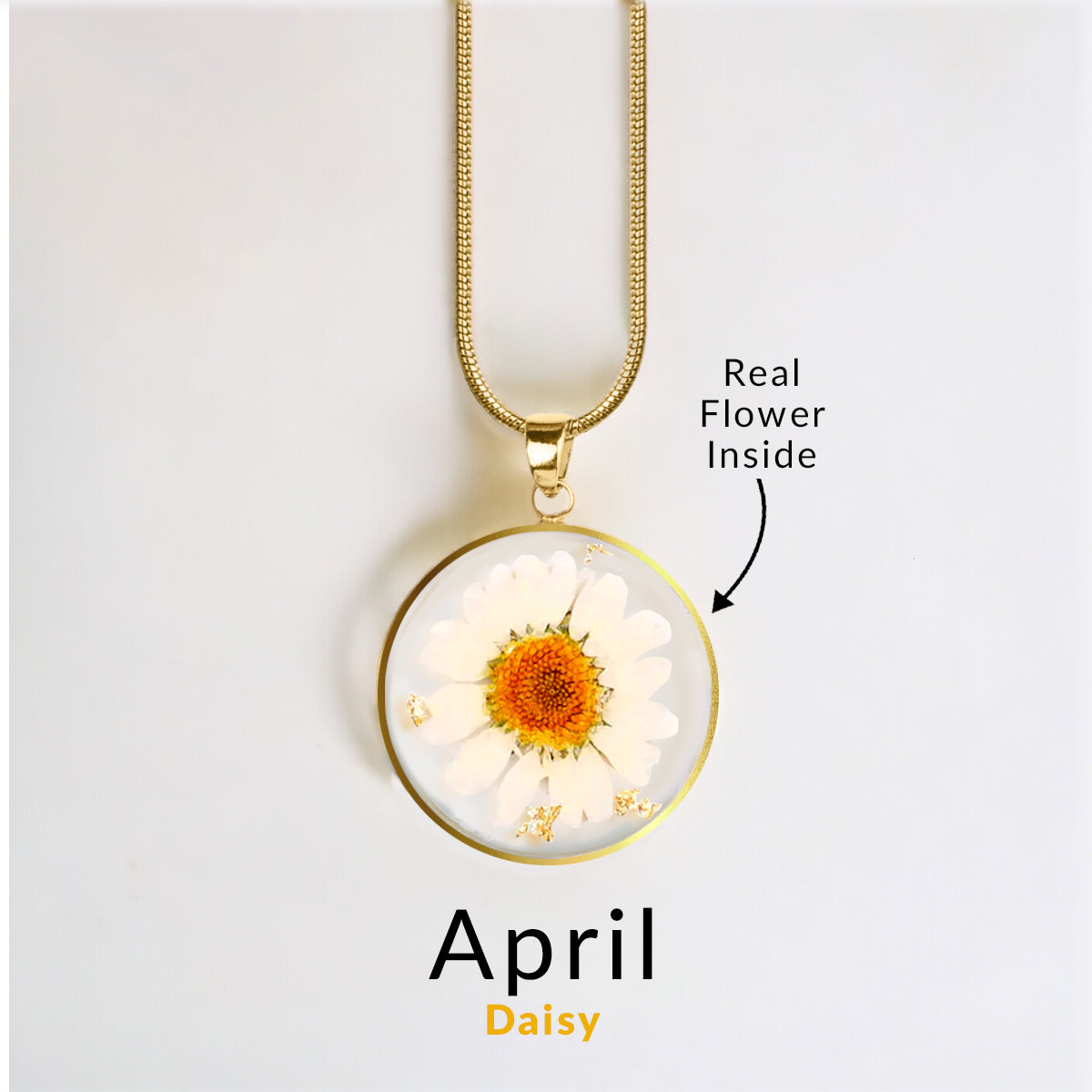 Mint & Lily Pressed Birth Flower Necklace