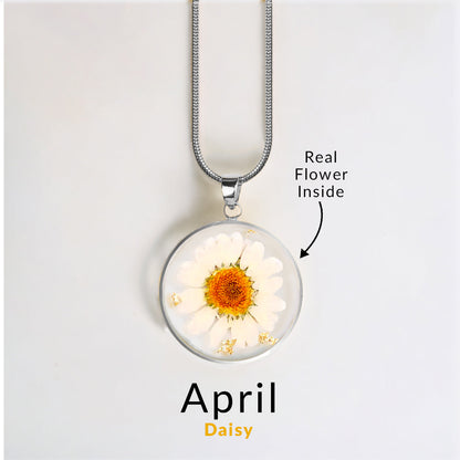 Mint & Lily Pressed Birth Flower Necklace