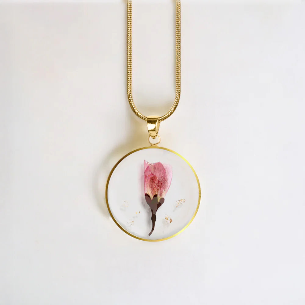 Mint & Lily Pressed Birth Flower Necklace