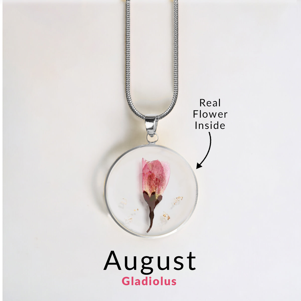 Mint & Lily Pressed Birth Flower Necklace