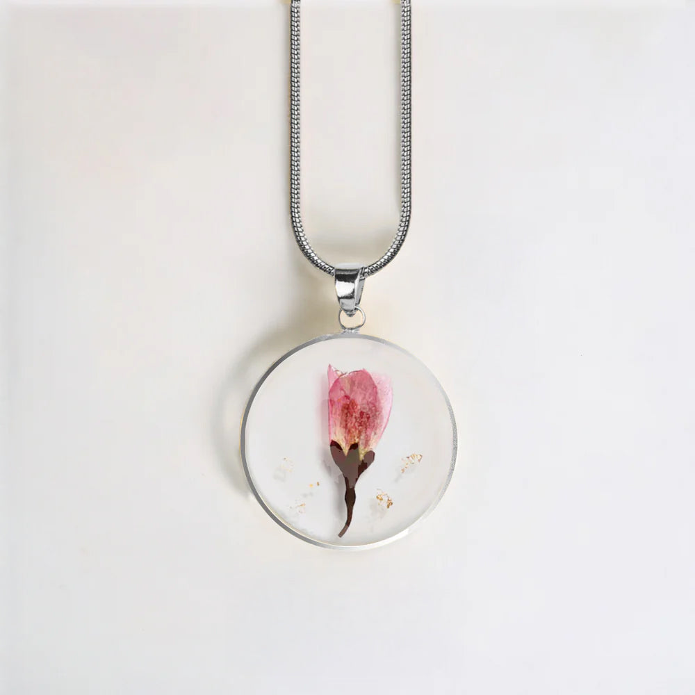 Mint & Lily Pressed Birth Flower Necklace