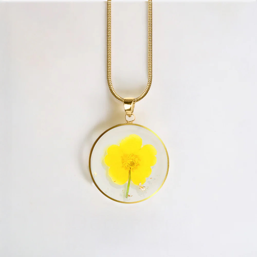 Mint & Lily Pressed Birth Flower Necklace